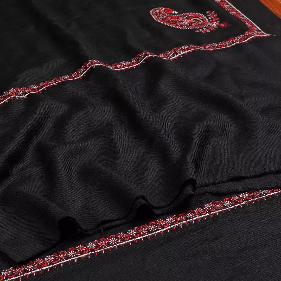 Midnight Kingri 96-Count Wool Shawl