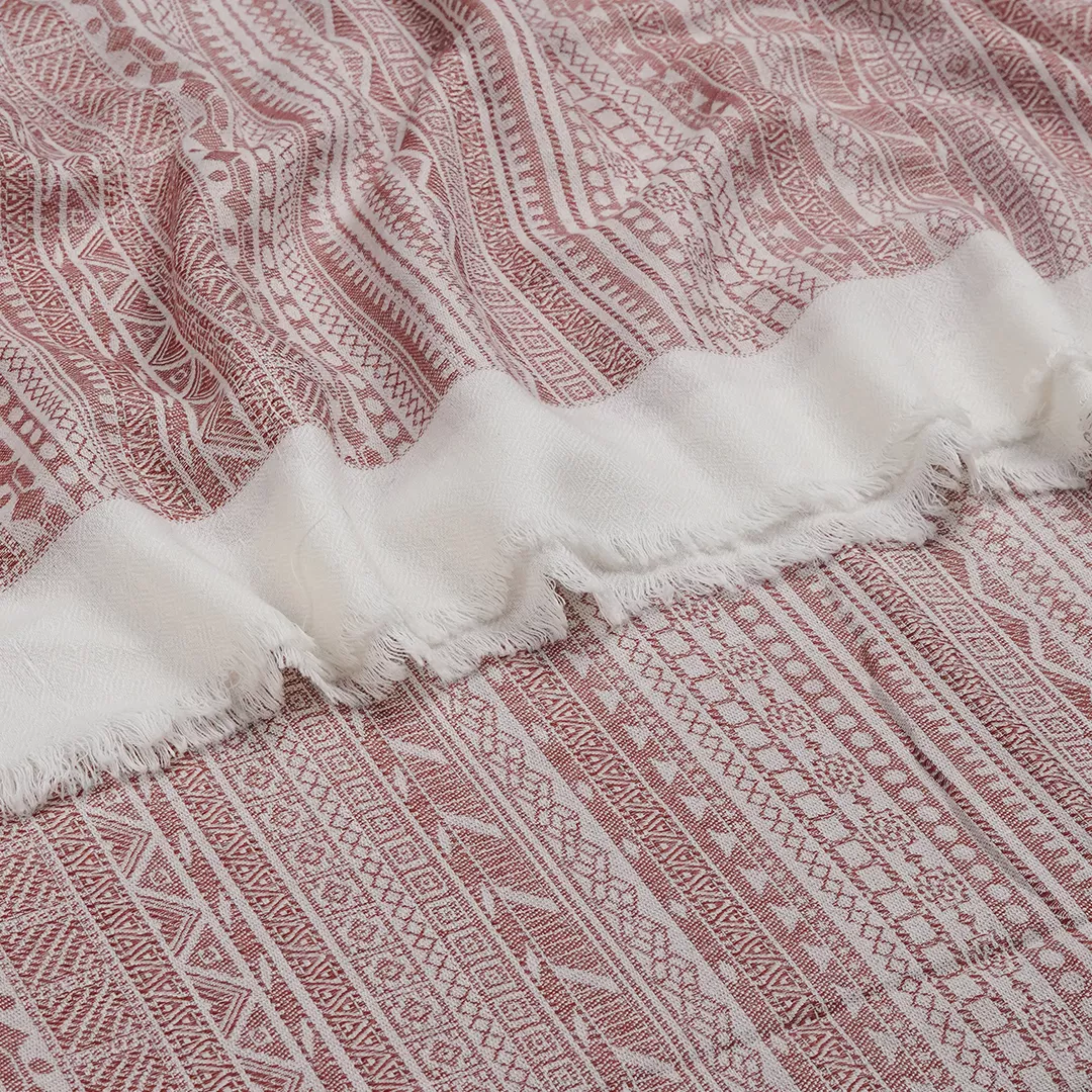 Classic Kani Craft Pashmina Shawl –Traditional Rosewood Weave