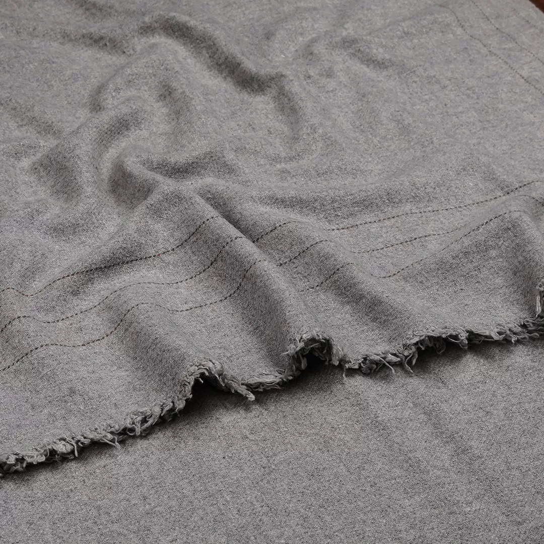 Ash Grey TanaBana Cashmere Shawl